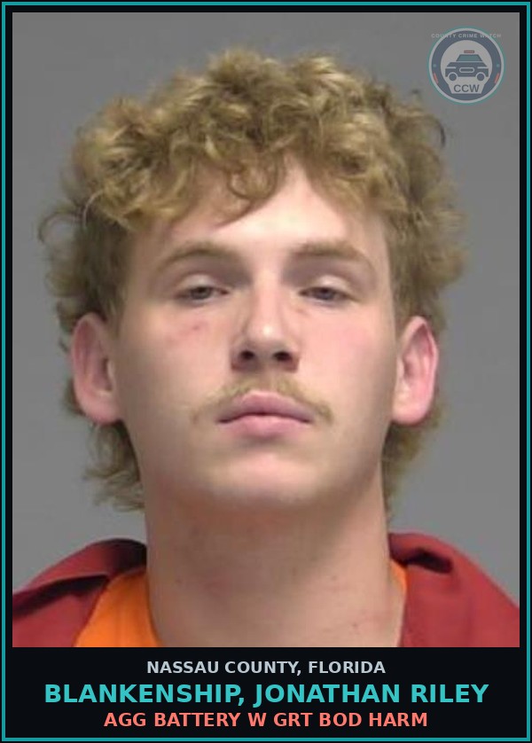 Booking mugshot of BLANKENSHIP, JONATHAN RILEY in Nassau County