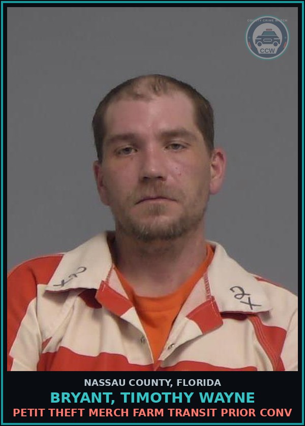 Booking mugshot of BRYANT, TIMOTHY WAYNE in Nassau County
