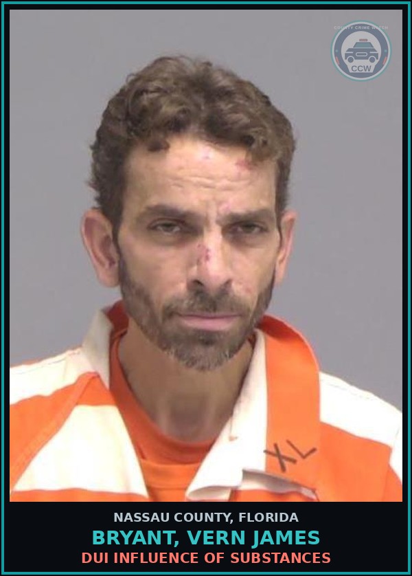 Booking mugshot of BRYANT, VERN JAMES in Nassau County