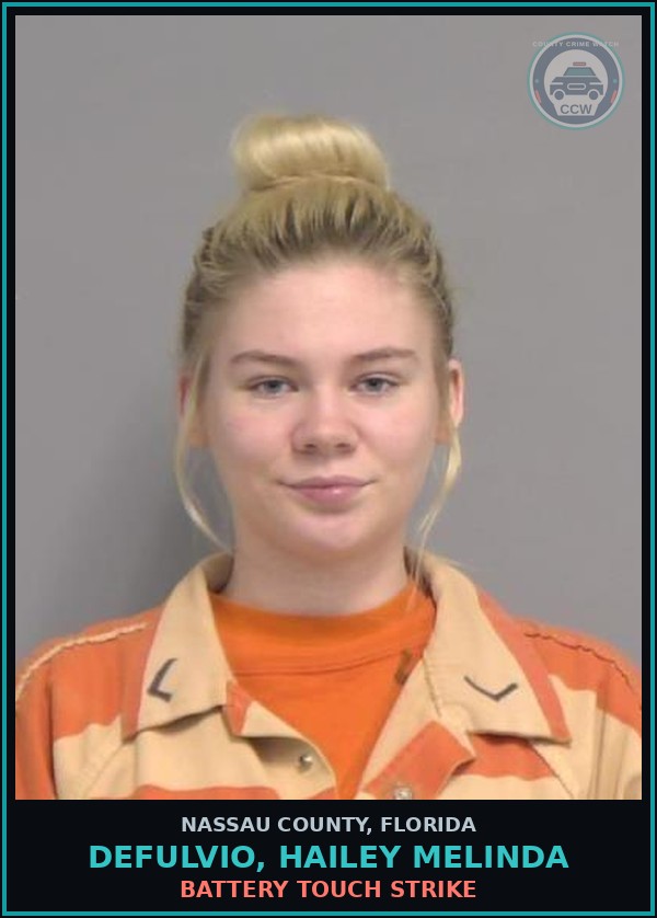 Booking mugshot of DEFULVIO, HAILEY MELINDA in Nassau County