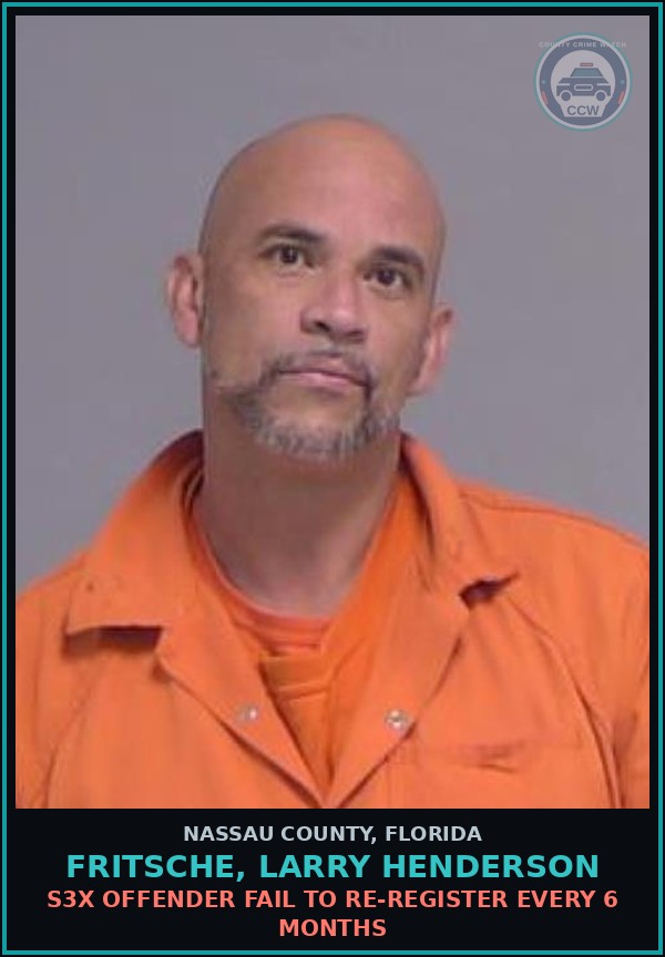 Booking mugshot of FRITSCHE, LARRY HENDERSON in Nassau County