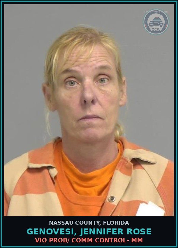 Booking mugshot of GENOVESI, JENNIFER ROSE in Nassau County