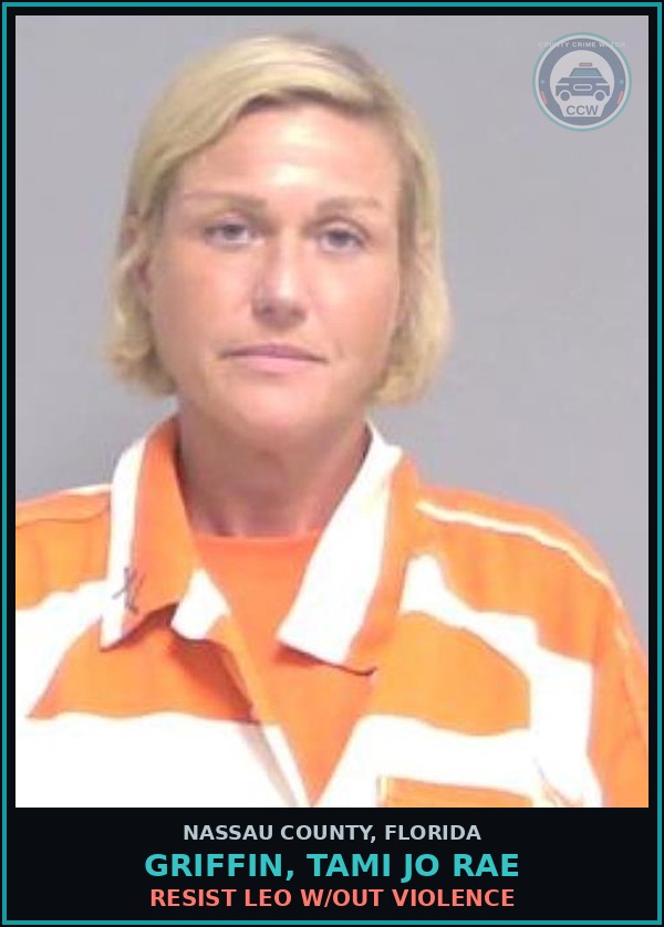 Booking mugshot of GRIFFIN, TAMI JO RAE in Nassau County