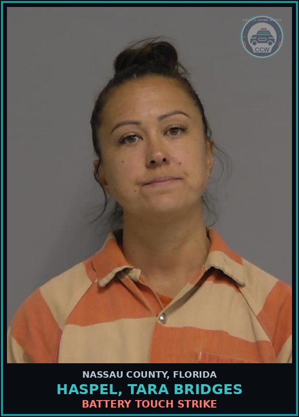 Booking mugshot of HASPEL, TARA BRIDGES in Nassau County