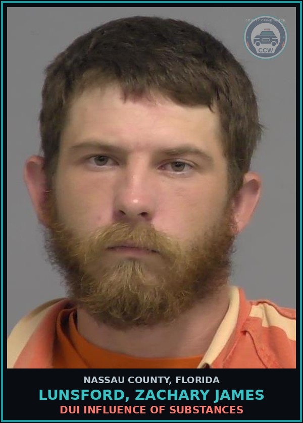 Booking mugshot of LUNSFORD, ZACHARY JAMES in Nassau County