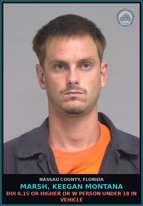 Booking mugshot of MARSH, KEEGAN MONTANA in Nassau County