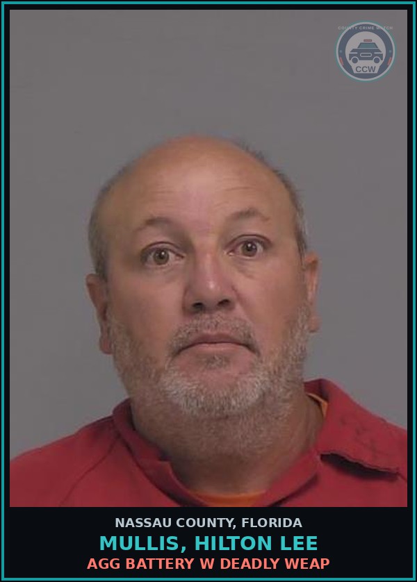 Booking mugshot of MULLIS, HILTON LEE in Nassau County