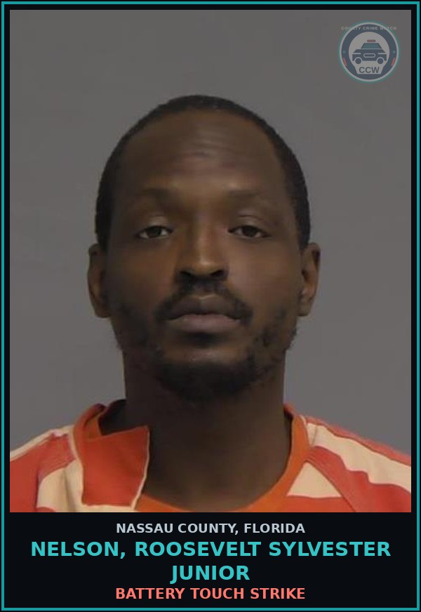 Booking mugshot of NELSON, ROOSEVELT SYLVESTER Junior in Nassau County