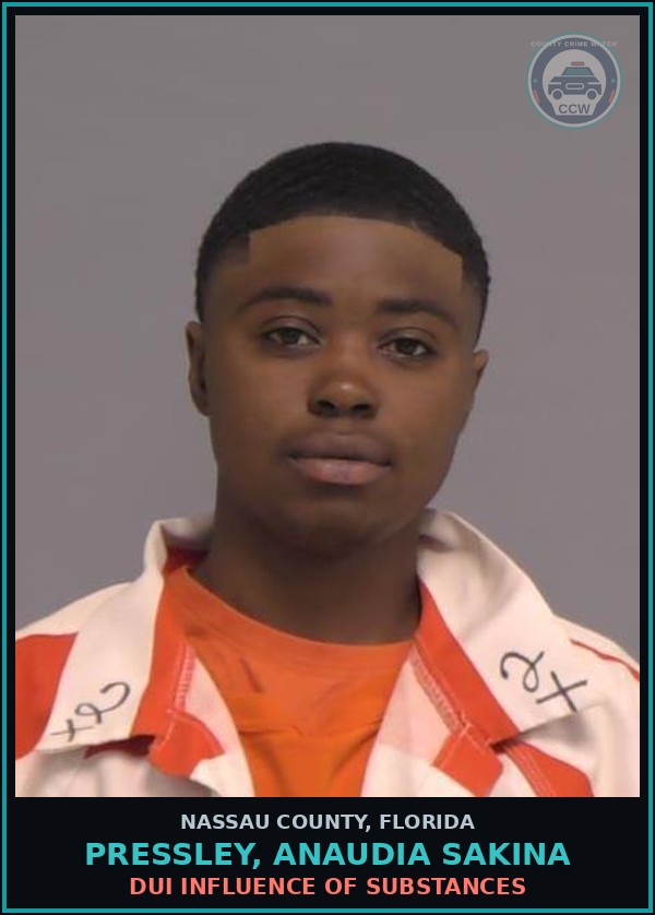 Booking mugshot of PRESSLEY, ANAUDIA SAKINA in Nassau County