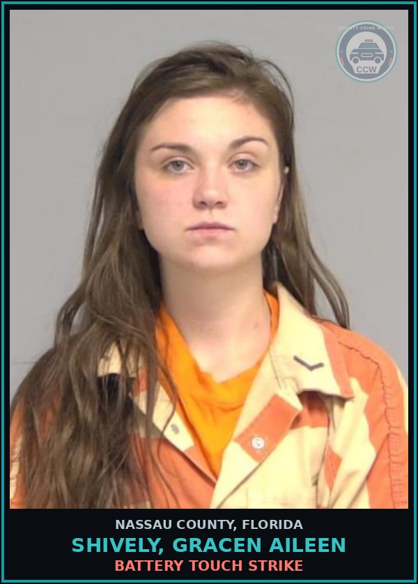 Booking mugshot of SHIVELY, GRACEN AILEEN in Nassau County