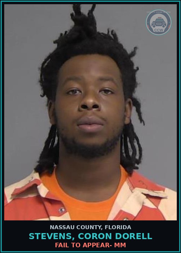 Booking mugshot of STEVENS, CORON DORELL in Nassau County
