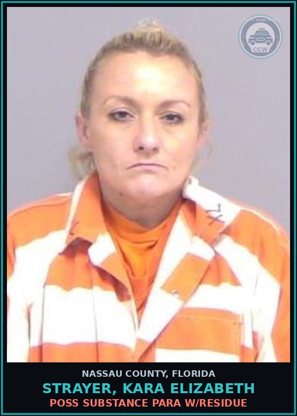 Booking mugshot of STRAYER, KARA ELIZABETH in Nassau County