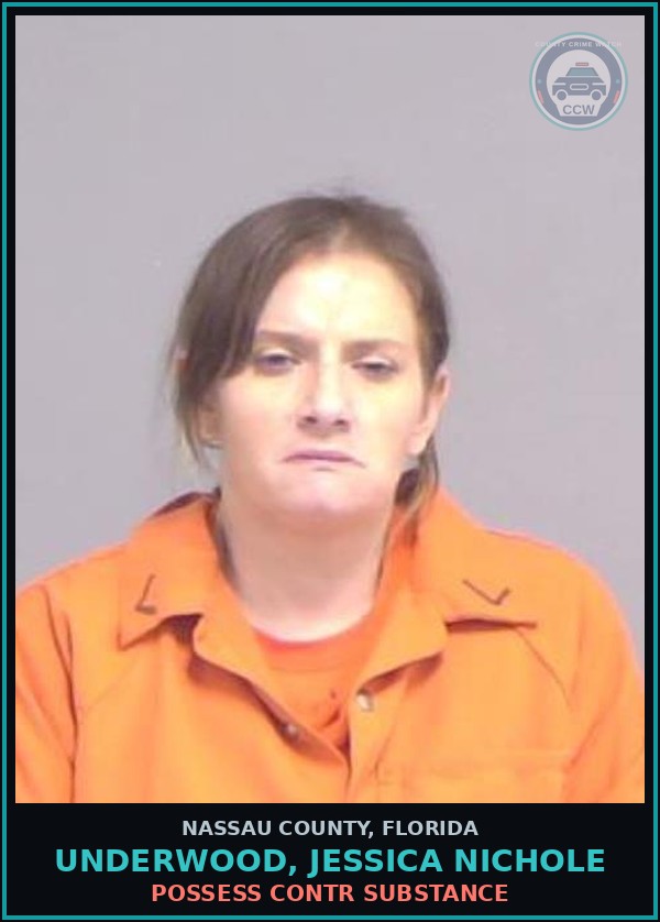 Booking mugshot of UNDERWOOD, JESSICA NICHOLE in Nassau County