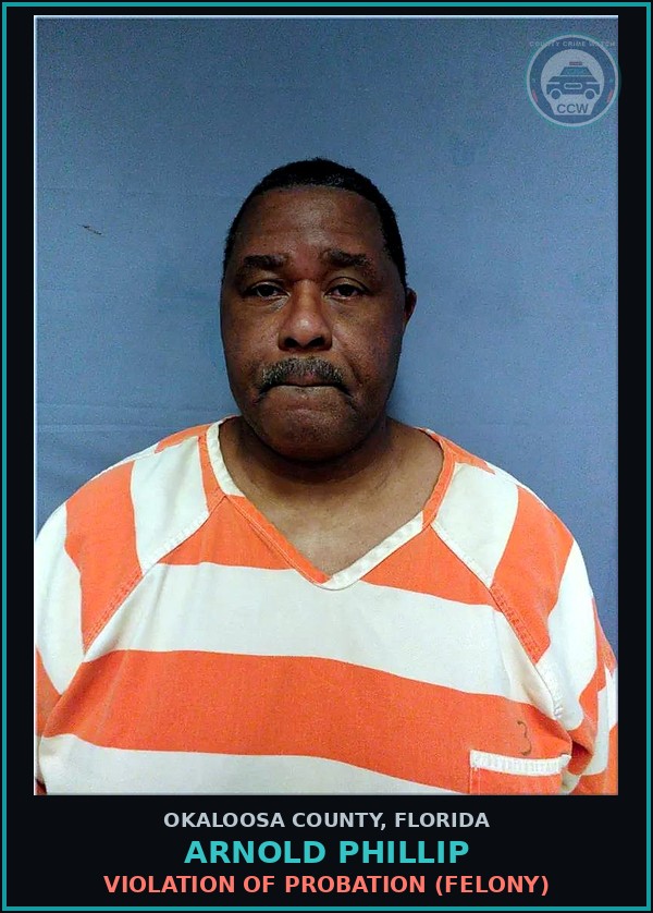 Booking mugshot of Arnold Phillip in Okaloosa County