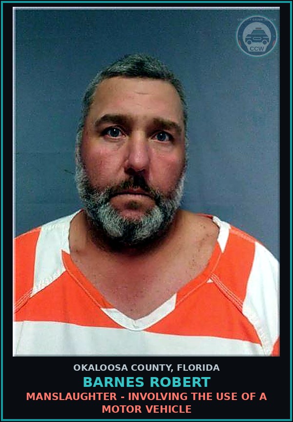Booking mugshot of Barnes Robert in Okaloosa County