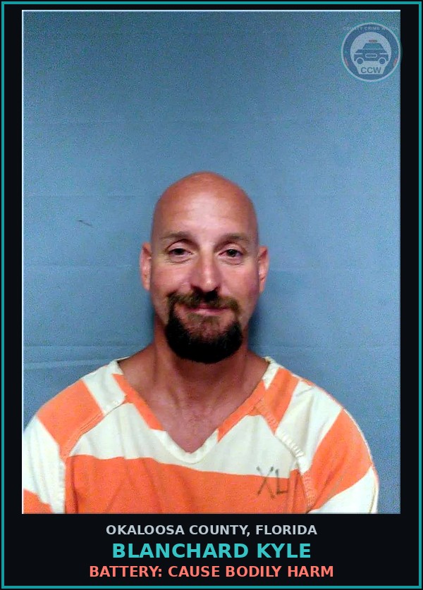 Booking mugshot of Blanchard Kyle in Okaloosa County