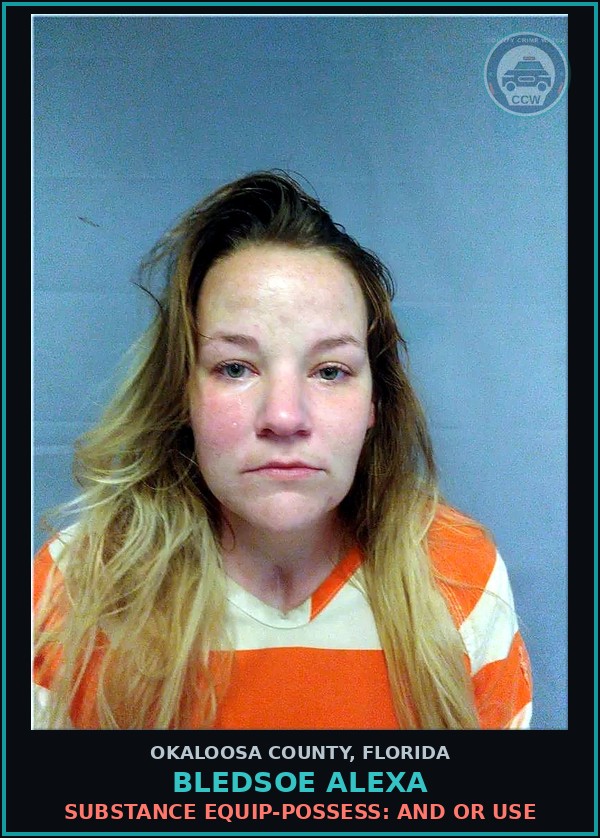 Booking mugshot of Bledsoe Alexa in Okaloosa County