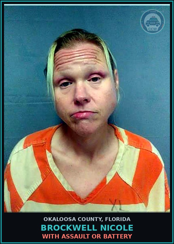 Booking mugshot of Brockwell Nicole in Okaloosa County