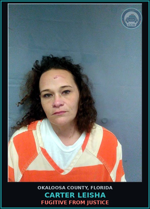 Booking mugshot of Carter Leisha in Okaloosa County