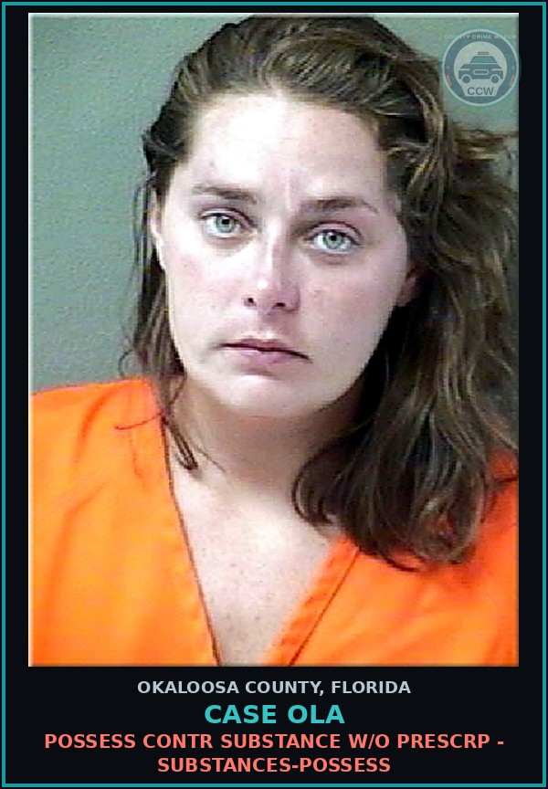 Booking mugshot of Case Ola in Okaloosa County