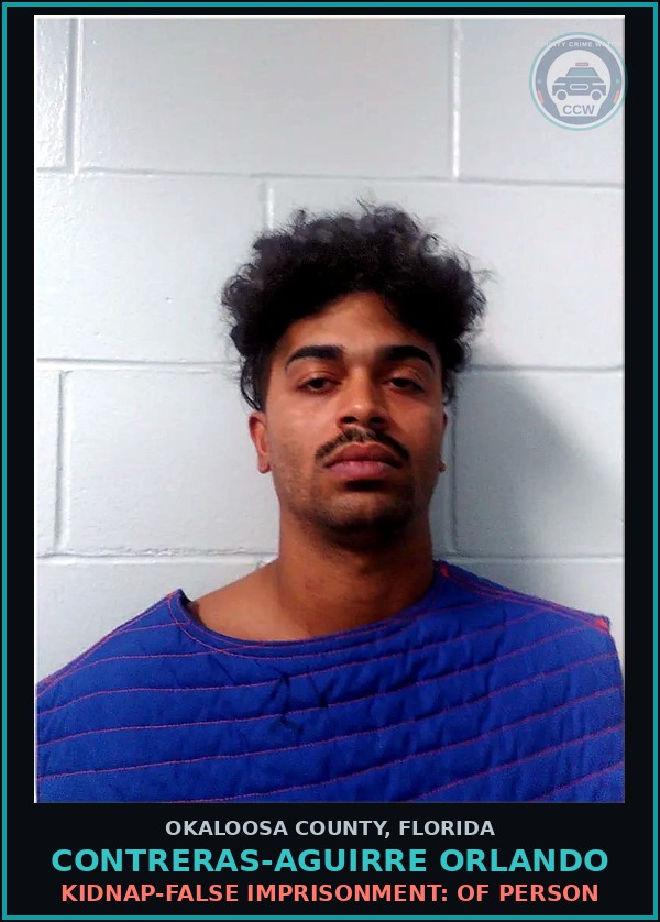 Booking mugshot of Contreras-Aguirre Orlando in Okaloosa County