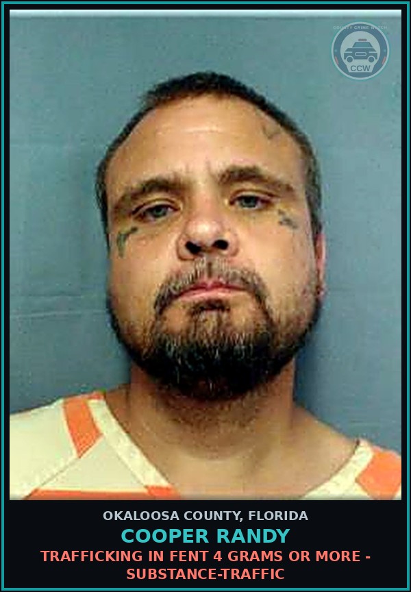 Booking mugshot of Cooper Randy in Okaloosa County