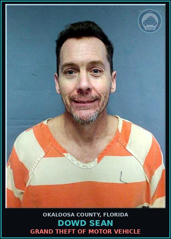 Booking mugshot of Dowd Sean in Okaloosa County