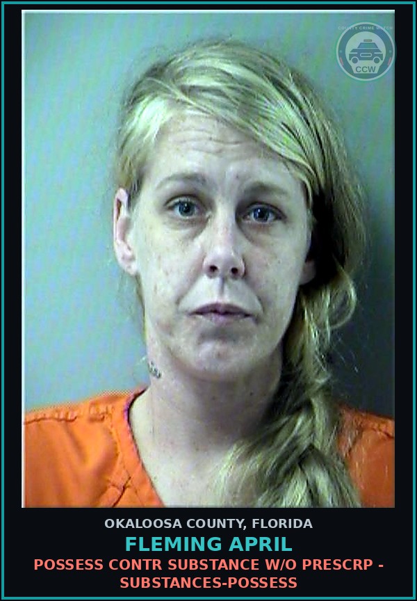 Booking mugshot of Fleming April in Okaloosa County