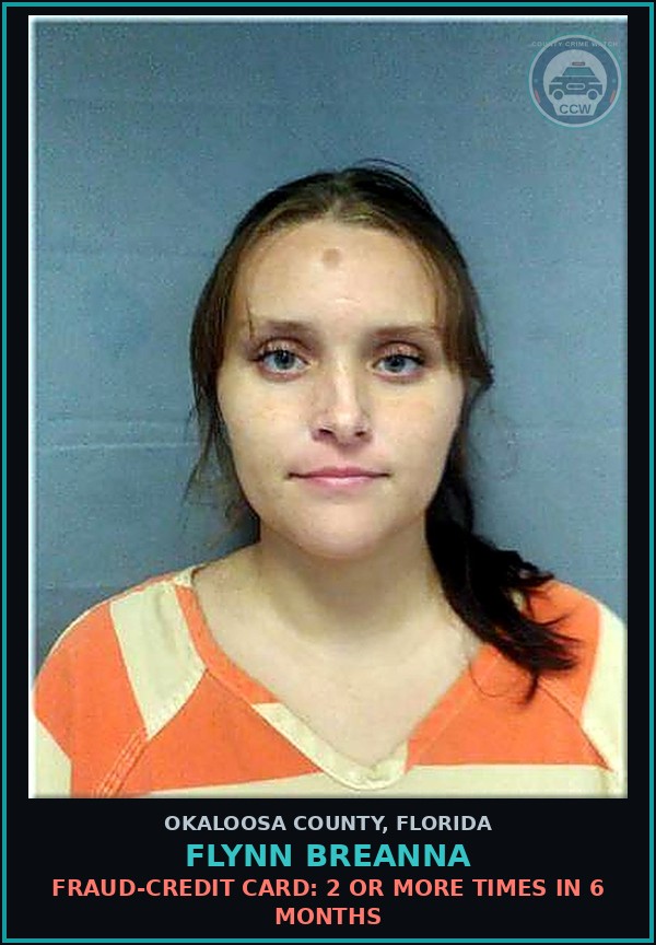 Booking mugshot of Flynn Breanna in Okaloosa County