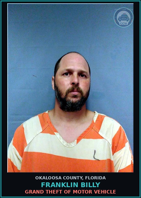 Booking mugshot of Franklin Billy in Okaloosa County