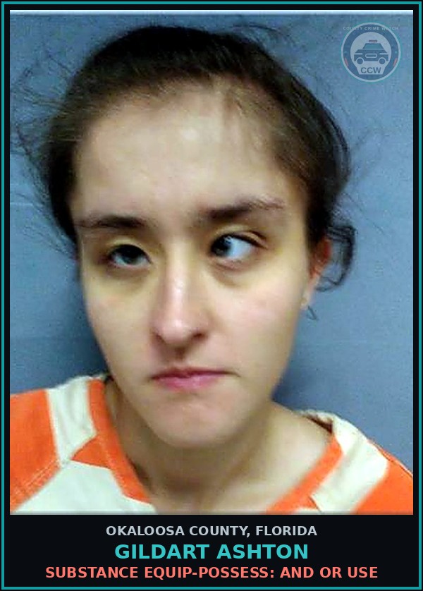Booking mugshot of Gildart Ashton in Okaloosa County