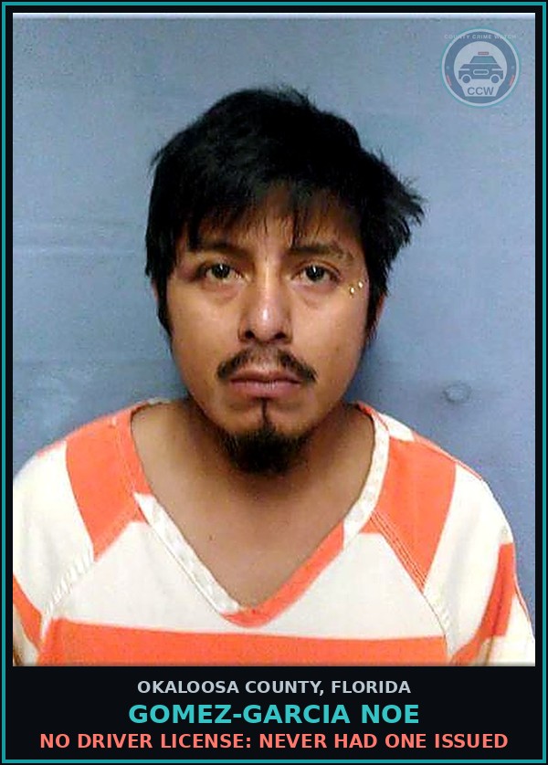 Booking mugshot of Gomez-Garcia Noe in Okaloosa County
