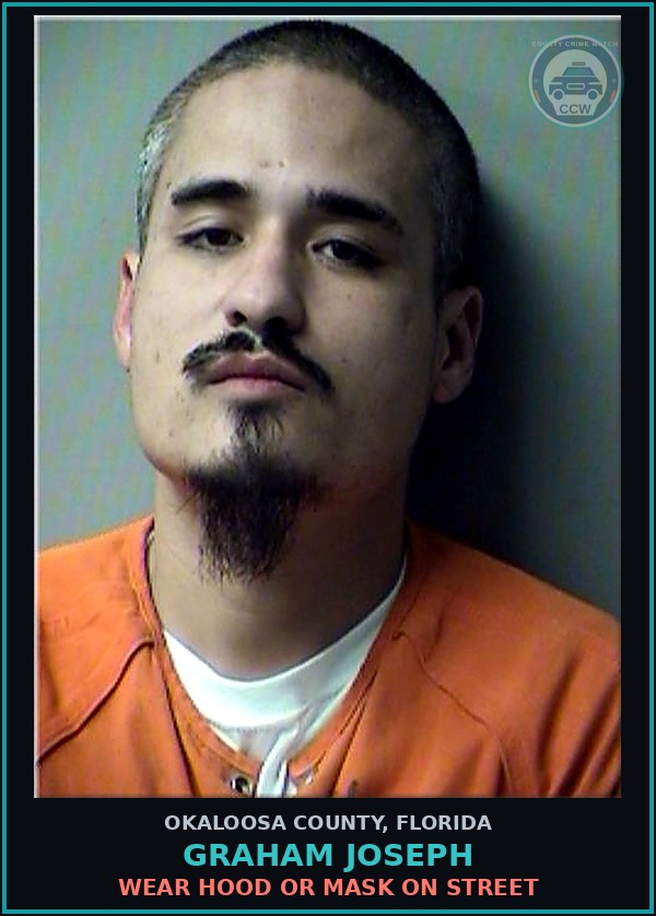 Booking mugshot of Graham Joseph in Okaloosa County