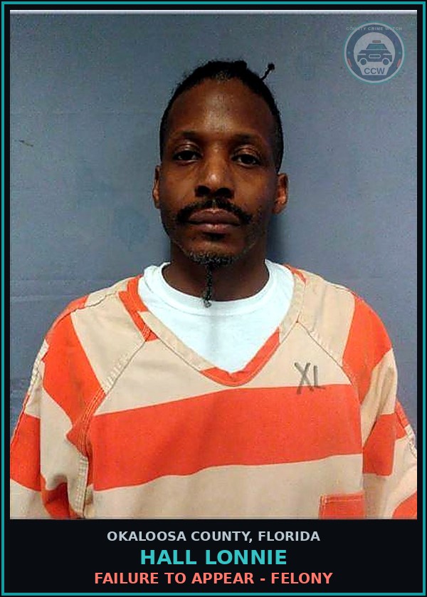 Booking mugshot of Hall Lonnie in Okaloosa County