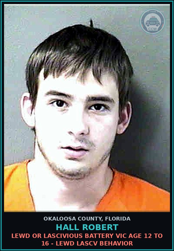 Booking mugshot of Hall Robert in Okaloosa County