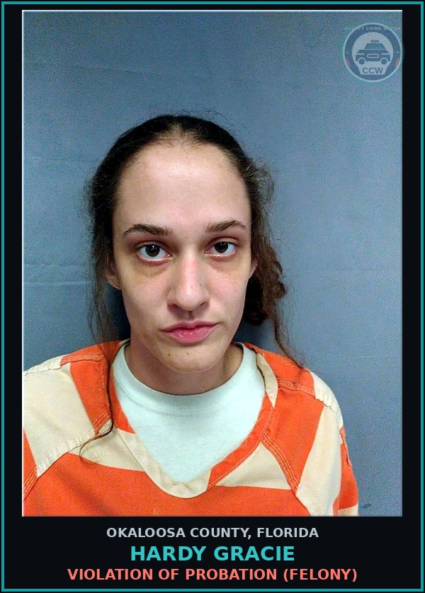 Booking mugshot of Hardy Gracie in Okaloosa County