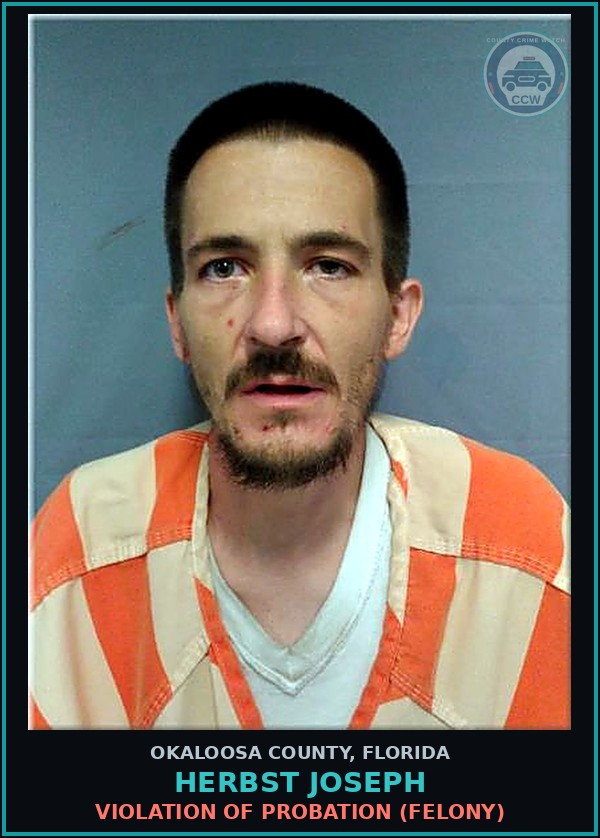 Booking mugshot of Herbst Joseph in Okaloosa County