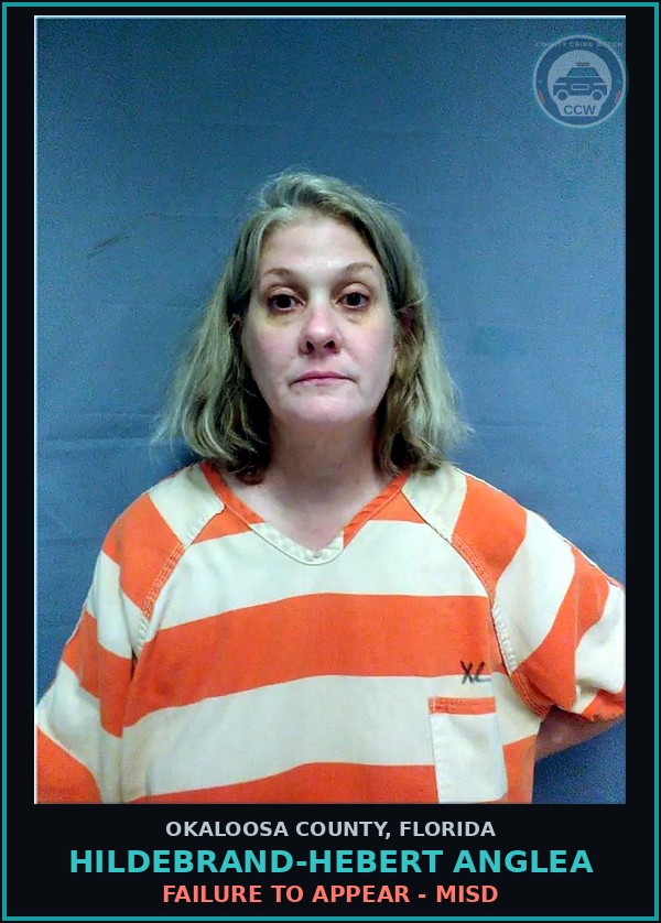 Booking mugshot of Hildebrand-Hebert Anglea in Okaloosa County