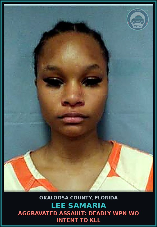 Booking mugshot of Lee Samaria in Okaloosa County