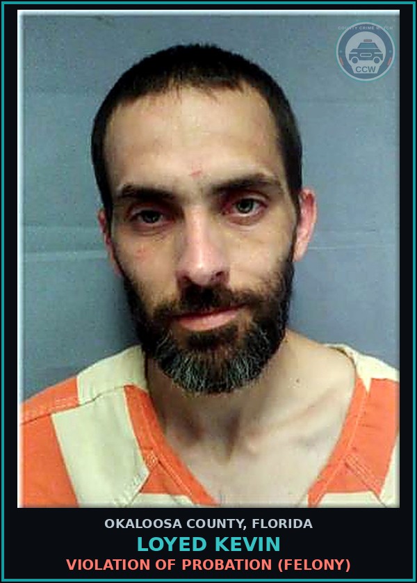 Booking mugshot of Loyed Kevin in Okaloosa County