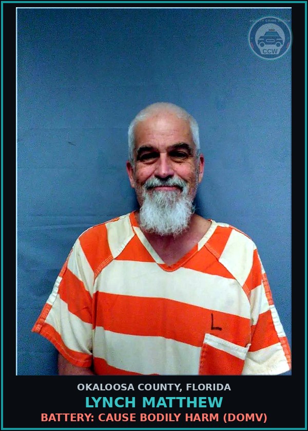 Booking mugshot of Lynch Matthew in Okaloosa County