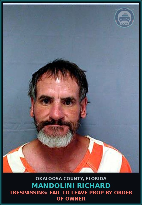 Booking mugshot of Mandolini Richard in Okaloosa County
