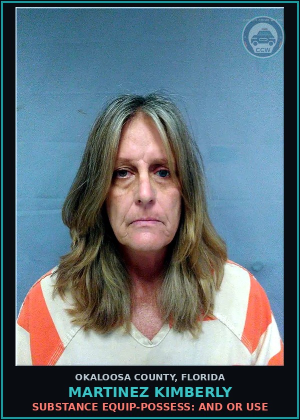 Booking mugshot of Martinez Kimberly in Okaloosa County
