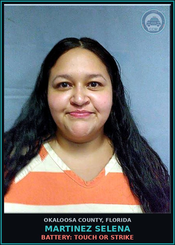 Booking mugshot of Martinez Selena in Okaloosa County