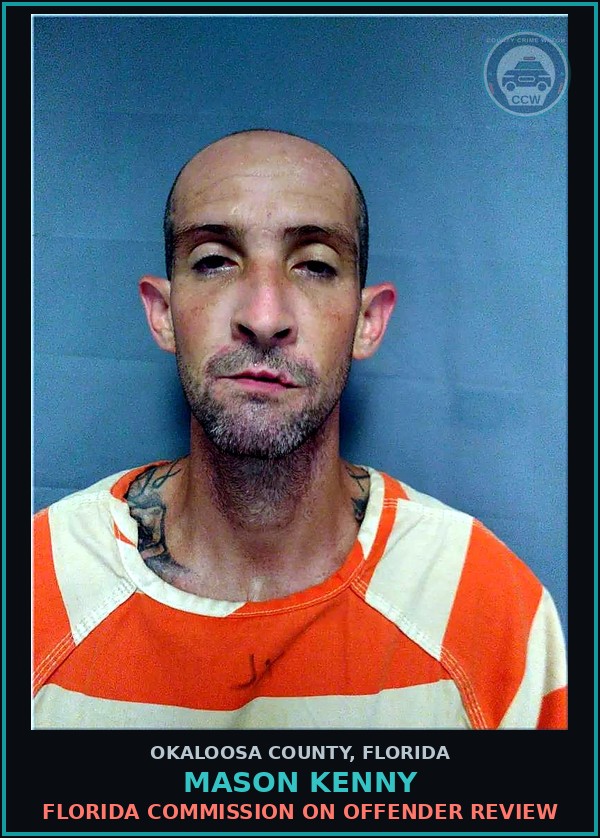 Booking mugshot of Mason Kenny in Okaloosa County