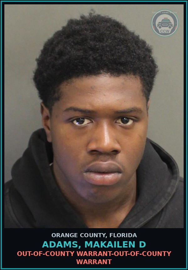 Booking mugshot of ADAMS, MAKAILEN D in Orange County