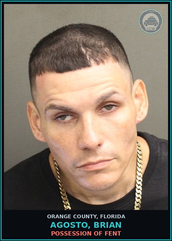 Booking mugshot of AGOSTO, BRIAN in Orange County