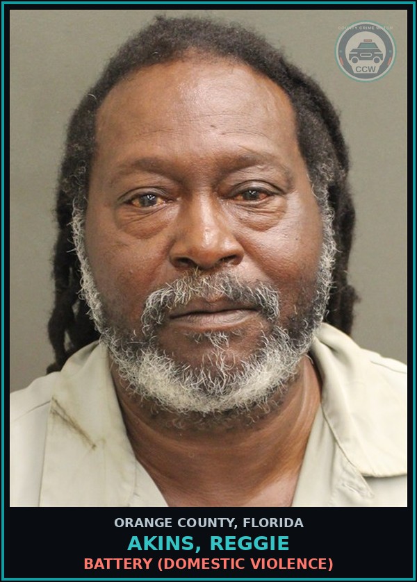 Booking mugshot of AKINS, REGGIE in Orange County
