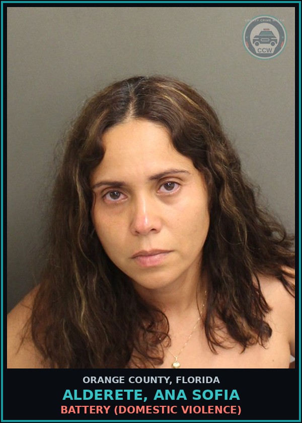 Booking mugshot of ALDERETE, ANA SOFIA in Orange County