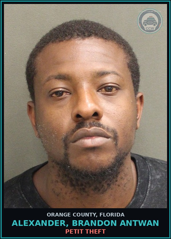 Booking mugshot of ALEXANDER, BRANDON ANTWAN in Orange County